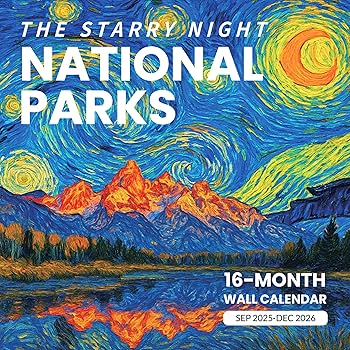 Amazon.com: SUNEE Wall Calendar 2025-2026 with Starry Night